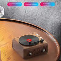 Altavoz Inalámbrico Portátil FT07, Gramófono de Madera, Resistente al Agua, con Chip, Luz de Estudio Musical, Inteligente, para Juegos, Fiestas, Deportes al Aire Libre
