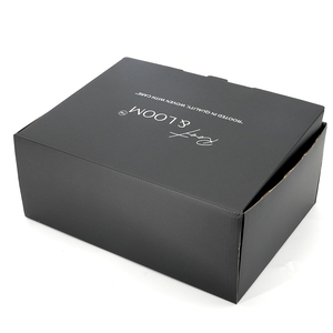Black Customizable Foldable Durable Corrugated Paper <b>Gift</b> Boxes for Retail Gifting Premium Product Packaging - Product Image 1