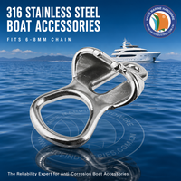 Bloqueur de chaîne d'ancre marine en acier inoxydable 316, 6-8 mm, pour l'ancrage, l'amarrage, l'accostage, accessoires de quincaillerie pour navires, yachts et bateaux