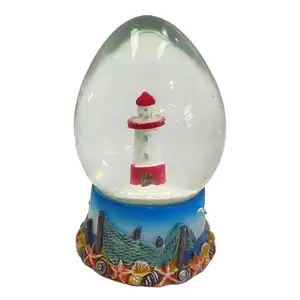 Factory Supplier Custom Resin Creative Newly Design Ocean Cheap Glass Snow Globe