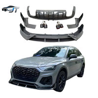 Kit carrosserie en fibre de carbone Jitan en promotion pour Audi Q5 Q5L SQ5 – Pièces de carrosserie auto en fibre de carbone : Lame avant, diffuseur arrière avec tuyau d'échappement
