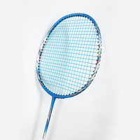 Raquette de badminton Dmantis professionnelle en carbone, aluminium et graphite, 90g, légère, avec grip en PU souple, cordes élastiques, pour l'offensive sportive