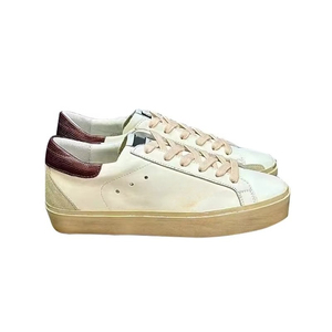 Classic Retro Super Star <b>Green</b> Pink Genuine Leather Heel Breathable Soft Spring Sports Design Ballstar Unisex Sneaker Walking - Product Image 4