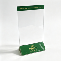 Support de table en acrylique transparent pour menu, présentoir de cartes de comptoir pour restaurant, café, bar, support de signalisation de table