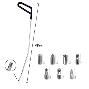 Tiges d'outils de carrosserie en aluminium en gros, 8 têtes de remplacement en alliage argentées, pour ateliers de <span class=keywords><strong>réparation</strong></span> automobile professionnels, <span class=keywords><strong>prix</strong></span> d'usine - Product Image 3