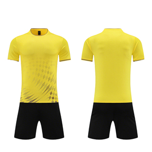 Ensemble de sport d'été imprimé à col rond et manches courtes - 100% polyester, séchage rapide, évacuation de l'humidité, respirant, vêtements d'entraînement de football - Product Image 2