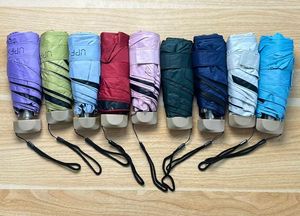 Parapluie de poche pliable Woqing 5 sections, anti-UV, mignon, manuel, design minimaliste, 6 panneaux, en alliage d'aluminium, tout-en-un, idéal pour les cadeaux promotionnels - Product Image 2
