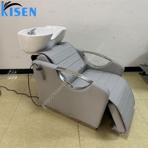 KISEN Mobiliario de Salón: Unidad de Lavacabezas para Peluquería, Cama de Lavado de Cabello, Silla de Lavado de Cabello, Unidad de Lavacabezas con Silla, Silla para Spa Capilar - Product Image 2