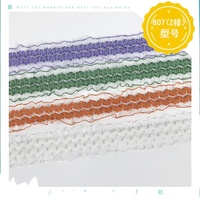 Vente en gros du fabricant, Meilleure vente : Bordure de dentelle brodée de 3CM-5CM, Dentelle Cluny à œillets, en stock, Tissu soluble dans l'eau
