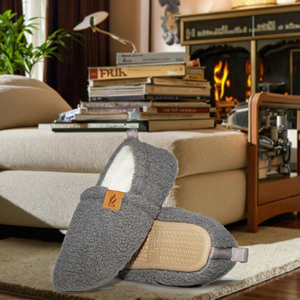 รองเท้าแตะใส่ในบ้านแบบใหม่ ผ้าพลัฌนุ่ม อุ่นสบาย กันลื่น สำหรับฤดูหนาว หนานุ่ม สไตล์ธุรกิจ - Product Image 4