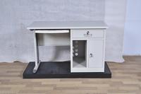 Bureau d'ordinateur en acier avec plusieurs styles au choix, plateau en MDF, tiroirs et support pour clavier et unité centrale
