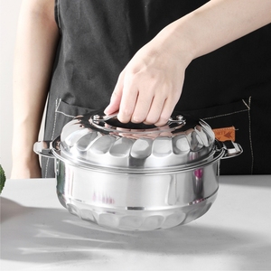 ชุดหม้อเก็บความร้อนสแตนเลสอย่างดี 4 ชิ้น/ชุด สำหรับใช้ในบ้าน ภาชนะใส่อาหารร้อน ทนทาน ใช้งานได้ยาวนาน - Product Image 4