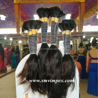 Cheveux humains bruts 100 % non traités en vrac, mèches de cheveux indiens naturellement ondulés pour tresses complètes, vente en gros de cheveux en vrac