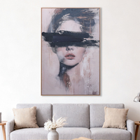 Peintures africaines modernes sur toile Homco, vente en gros, nouveau design, art mural peint à la main, cadre personnalisable pour la décoration de la maison et des hôtels