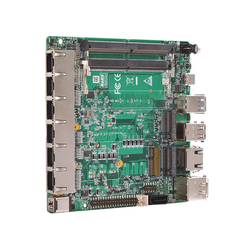 Zunsia Cheap i3 i5 i7 12th/13th Gen DDR5 X86 Nano ITX Computer Mother board 6 Lan Industrial Firewall Server Motherboard for PC