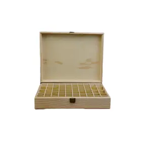 Pine Wood Essential Oils Organizer Holder Wooden Essential Oil Box Wooden Box Packaging Storage Essential Oil Cases