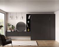 Canapé en bois moderne de luxe, lit king size double queen king, drap-housse pliable, design de lit mural