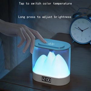 Colorful Mountain Peak Environmental <b>Light</b>, Night Sleep, Eye Protection, Soft LED Bedhead Nightlight with Clock Alarm Clock - Product Image 5
