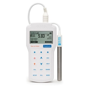 เครื่องวัดค่า pH แบบพกพาสำหรับเบียร์ HANNA Professional - รุ่น HI98167 สำหรับวัดค่า pH ของน้ำหมัก, น้ำหมักที่แช่เย็น และผลิตภัณฑ์สำเร็จรูป - Product Image 1