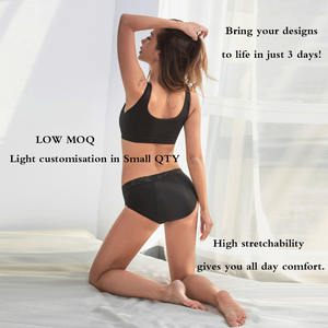Shanhao OEM, ropa interior sostenible de talla grande para incontinencia, bragas de bikini a prueba de fugas de 4 capas de algodón para niñas, bragas para el período menstrual - Product Image 5