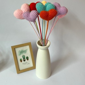 Tay Dệt Kim Dệt Hình Trái Tim Hoa Dệt Món Quà Nhân Tạo Bó Hoa Crochet Giá Tốt Nhất Crochet Trang Trí Hoa - Product Image 6
