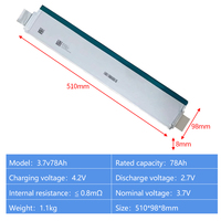 Batterie lithium-ion LiFePO4 3,7 V 78 Ah, cellule de batterie de qualité A, 6000 cycles, pour vélo électrique, fauteuil roulant, scooter, système de stockage solaire ESS