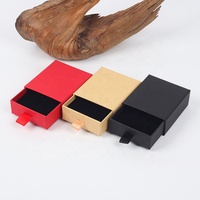 Boîte de tiroir en papier rigide noir de haute qualité pour bijoux revêtement UV gaufrage doublure en éponge de stratification mate pour emballage de stockage