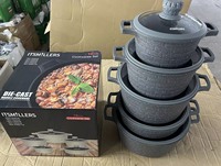 Ensemble de 10 ustensiles de cuisine en granit Easy Clean, antiadhésifs, casseroles 20, 24, 28, 32 cm, faitout peu profond 28 cm, rinçage rapide, vente en gros