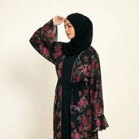 Abaya ouverte pour femmes, taille 52-62, vêtements modestes, vêtements islamiques