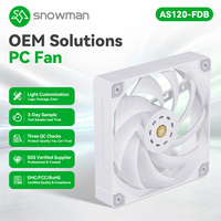 Ventilador de Refrigeración para Chasis SNOWMAN AS120-FDB de 120 mm, Rodamiento FDB, Funcionamiento Ultrasilencioso, Económico, para Cajas de Ordenador de 4 Pines
