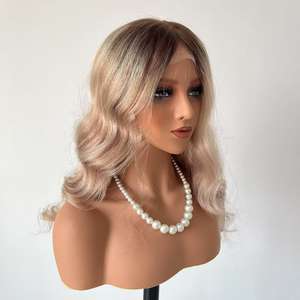 Pelucas de <span class=keywords><strong>Cabello</strong></span> Humano <span class=keywords><strong>Chino</strong></span> con Frente de Encaje 13x6, Pelucas de <span class=keywords><strong>Cabello</strong></span> Humano con Ondas Corporales, <span class=keywords><strong>Balayage</strong></span> - Product Image 5