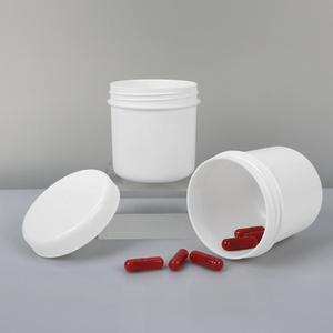 Bouteille de complément alimentaire en PET blanc de qualité alimentaire 250 ml, pot en PET pour compléments alimentaires et bouteille de médicaments pour capsules de vitamines avec bouchon à vis - Product Image 2