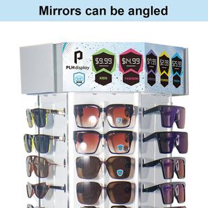 Présentoir rotatif pour lunettes <span class=keywords><strong>de</strong></span> soleil avec miroir supérieur et tiroir inférieur. Support à lunettes avec porte-étiquettes et <span class=keywords><strong>panneau</strong></span> publicitaire pour <span class=keywords><strong>la</strong></span> vente au détail. - Product Image 3
