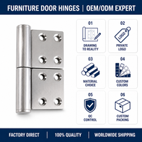 Charnière de porte sur mesure en fer, finition satinée de haute qualité pour portes d'entrée de villas de luxe et chambres à coucher