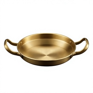 Casserole en cuivre de qualité supérieure avec poignées, capacité 1-2L, pour cuisinières à gaz et à induction, design minimaliste portable, extérieur en cuivre - Product Image 1