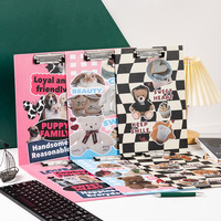 Carpeta de Archivos de Plástico Creativa con Diseño de Animales Kawaii para Papel A4, para la Escuela y la Oficina, para Niñas