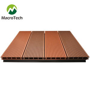 Planche de terrasse en composite creux robuste 146x24mm, antidérapante, résistante aux intempéries, en WPC, pour terrasse extérieure, jardin, patio - Product Image 1