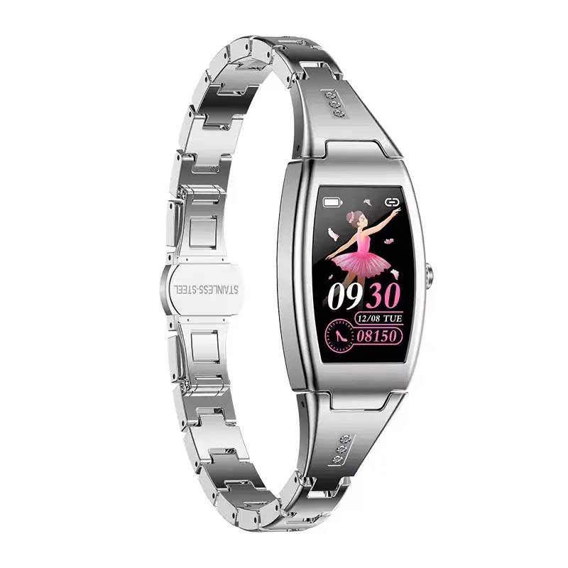 Cô Gái xem màn hình cảm ứng người phụ nữ Smartwatch với lời nhắc nhở của phụ nữ máu thực sự oxy thông minh đồng hồ mk26