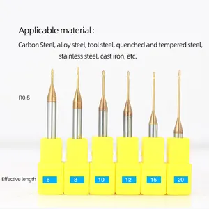 Endmill karbida HRC55 2 seruling leher panjang, mata bor ujung datar, alat pemotong CNC, mata bor ujung dalam