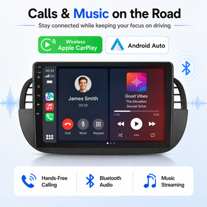 Per <span class=keywords><strong>Fiat</strong></span> 500 2007-2015: Autoradio DVD da 9 Pollici con Schermo, Controllo Vocale, Integrazione Plug & Play, Smart Music Streaming, Display Multimediale USB - Product Image 1