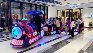 รถไฟไฟฟ้าขนาดใหญ่สำหรับสวนสนุกนั่งรถไฟแบบกำหนดเองได้