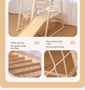 Vente directe d'aire de jeux en bois toboggans intérieurs cadre d'<span class=keywords><strong>escalade</strong></span> combiné avec toboggan balançoire corde d'<span class=keywords><strong>escalade</strong></span> <span class=keywords><strong>Escalade</strong></span> - Product Image 4