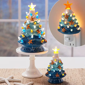 Resin Starfish Decorative Luminous <b>Tree</b> <b>LED</b> Desktop Craft Marine Life Ceramic <b>Tree</b> Bedside Night Light Plug In Switch Control - Product Image 1