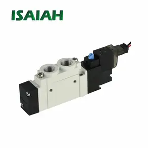 Válvula de controle pneumática direcional tipo smc, válvula solenoide de ar de 3/2 forma única 24v 220v