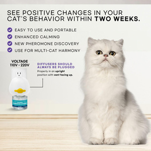 Efficace 100% Safe Cat Phéromones Kit <span class=keywords><strong>Diffuseur</strong></span> Calmant avec 1 <span class=keywords><strong>Diffuseur</strong></span> + 4 Recharges (48ml) Rechargeable - Product Image 6