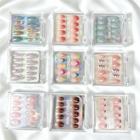 Faux Ongles à Presser en Gros Personnalisés OEM, Ongles Amande en Acrylique de Qualité Supérieure, Vente Directe Usine