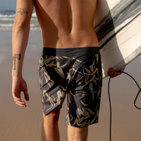 Shorts de bain décontractés grande taille pour hommes en Spandex/Nylon, séchage rapide, respirants, extensibles dans quatre directions, antibactériens, sans coutures