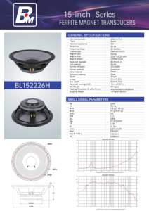 Controlador de woofer de 15 pulgadas de alta calidad, imán de 220MM, 4 PULGADAS VC BL152226H 800W para altavoz <span class=keywords><strong>JBL</strong></span> para equipos de escenario Grande - Product Image 5