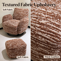 Fauteuil d'appoint moderne en velours, rembourré en éponge, écologique et durable, pour chambre et salon