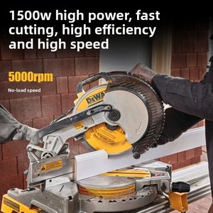   Scie à <span class=keywords><strong>onglet</strong></span> composée DWS713 1600W 10 pouces 5000 tr/min à simple biseau pour coupes d'angle - Product Image 5